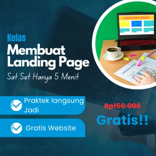 Kelas Membuat Landing Page Sat Set 5 Menit Jadi